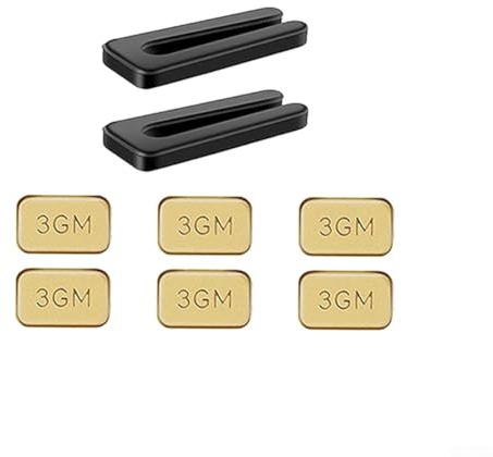 Yhenlovtt Ceiling Fan Balancing Kit 2 Sets with 6 Metal Weights and 2 Clamps for Fan Blade Balancing, 3GM Weight Ceiling Fan Blade Balancer to Reduce Wobble and Noise