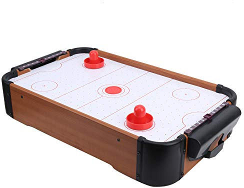 Luocute 20,1 Tums AIR Hockey Game, AIR Hockey Game Bordsskiva I TRÄ MED 2 PUCKAR Och 2 KNAPPAR Bord För Barn, Tonårar Och Vuxna Små Bord