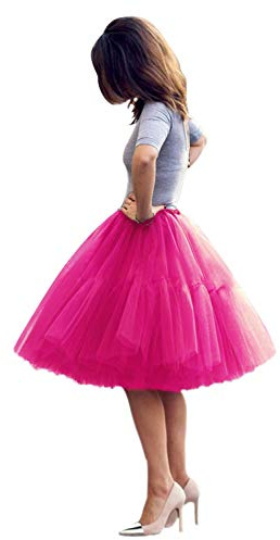 BABYONLINE D.R.E.S.S. Damen Tüllrock Tutu Skirt 5 Lage Petticoat Ballettrock Unterrock Pettiskirt…
