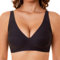 OXYIBRAS Modisch Tief V Minimizer BH Damen Ohne Bügel - Weich Bralette, Ultrakomfortabler T-Shirt Schlaf-BH Mit Zusätzlicher Verlängerung BKXL