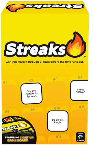Buffalo Games - Streaks - Adult Party Game - New Game Night Classic - Electronic Light Up Board - Adult Fast Paced Race Against The Clock Counter - Cooperative Play - Ages 17 and Up