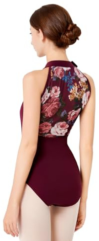 ModLatBal Women's Halter Neck Spandex Ballet Dance Gymnastics Leotard