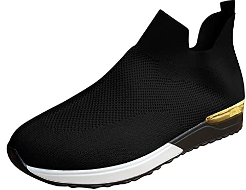 NaLatia Marche orthopédiques - Tennis décontractées à Enfiler pour Femmes - Chaussures orthopédiques à Coussin d'air Gym d'entraînement Confortable Running Sneaker