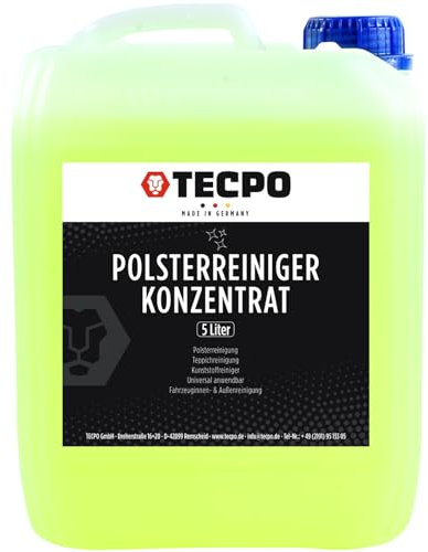 TECPO Nettoyant concentré pour tissus d'ameublement, 5 l, détachant et nettoyant textile