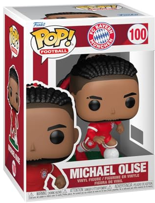 Funko POP! Fotboll: FC Bayern München – Michael Olise – samlarbar vinylfigur – presentidé – officiell produkt – leksak för barn och vuxna – modellfigur för samlare