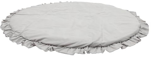 OFFSCH Tappeto Strisciante per Ragazzo Ragazza Rotondo Delicato Grigio Chiaro, Tappetino da Gioco per Piccoli, Coperta Portatile per Gattonare e Riposare in Casa
