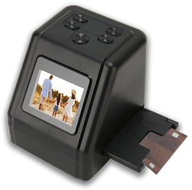 CCYLEZ Film and Slide Scanner with 2.0 Inch LCD Screen, Convert Color and B and W Negatives Slides 135, 126, 110 Film to High Resolution 12MP JPEG Digital Photos