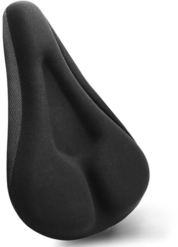Voarge Housse de Coussin de siège de vélo, Housse de siège de vélo rembourrée en Gel, Extra Douce, pour VTT de Montagne, Vélo de Route, pour Hommes et Femmes