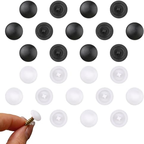 100 Stück Abdeckkappen für Schrauben, Schraubenabdeckung Weiss Schrauben Abdeckkappen Weiß Kreuzschlitz Abdeckkappen Ø12mm Kunststoff Kreuzschlitzschraube Deckel, Weiße Schraube Dekorative Abdeckungen