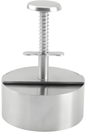 Nicear Stampo per hamburger regolabile in acciaio inox per hamburger, per cucinare carne di manzo, verdure, barbecue e grigliate