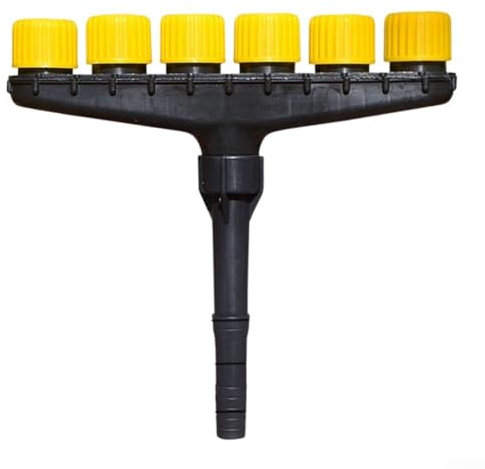 1 spruzzatore per irrigazione da giardino, design regolabile per un'irrigazione efficiente del prato e delle piante (6 fori)