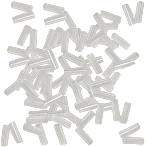 Ericetion 100 st droppformade kedjeskydd bulk med strängproppar och berlockanslutningar för smycken reparera armband fästelement nyckelring säkerhetslås förhindrar att den glider och lossnar