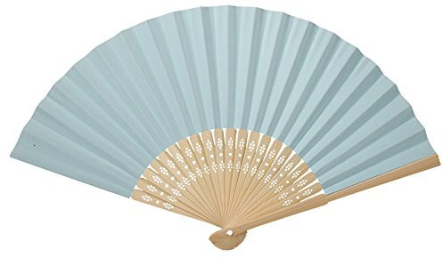 5 ventagli cinesi pieghevoli in bambù con costole di bambù fai da te ventaglio di carta vuota accessori per la danza nuziale chiesa di nozze bomboniere decorazione casa ufficio (colore: #10)