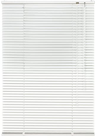 Alu Jalousie weiß - Breite 40 bis 240 cm - Höhe 130/160 / 220 cm - Tür Fenster Rollo Jalousette Aluminium Fensterjalousie Lamellen Metall (80 x 220 cm)