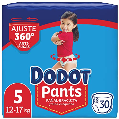 DODOT Pants pañales 12-17 kg talla 5 paquete 30 uds