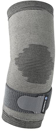 Rehband QD Knitted Elbow Sleeve Ellenbogenbandage für Sport & Alltag Größe S/M/L/XL - atmungsaktive Bandage für Ellenbogen, stabilisierende Armbandage Ellenbogen für Golfer- oder Tennisarm, Größe:L/XL