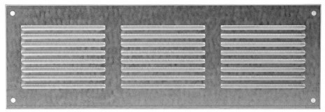 300x100mm Griglia di Ventilazione in Acciaio Zincato con Zanzariera - Griglie di Aerazione in Metallo