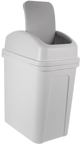 GREENADSCAPE Poubelle De Salle De Bain Avec Couvercle à Pression Design Étroit Pour Cuisine Et Espace Réduit Capacité Plastique Pour Usage