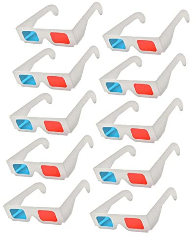 QUMIIRITY Gafas 3d De Papel y Azules Estilo 3d Livianas y Portátiles Paquete De 10 Unidades Casa y Cine Diseño Confiable