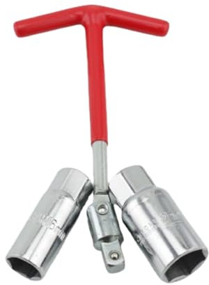 Mikiuly Zündkerzenschlüsselsatz, Zündkerzenschlüssel Universal 16mm, 21mm für Auto und Motorrad, T-Griff Zündkerzensteckschlüssel, Zündkerzenentferner-Werkzeug, für Auto und Motorradfür