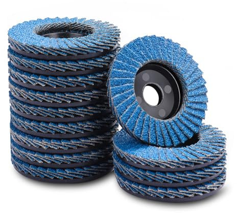 MOGRQAP 12 Pack Angle Grinder Discs, 76mm Flap Discs Polishing Rough Corners 60 Grit Grinder Sanding Discs for Metal Wood Steel