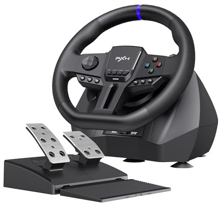 PXN Racing Wheel, V900 Gen 2 PC Steering Wheel with Pedals, Magnetic Encoder Steering Wheel for PC, PS4, Xbox One, Xbox Series X|S, Switch