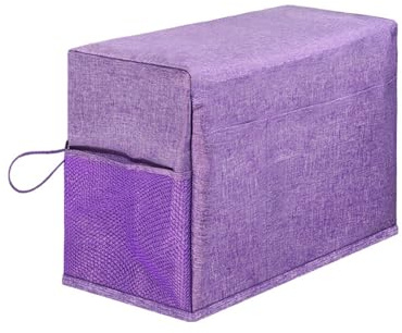 Funda Maquina Coser, Cubierta de la Máquina de Coser con Bolsillos, Funda Antipolvo, Compatible con Funda Protectora para la mayoría máquinas Coser y Accesorios(Morado)