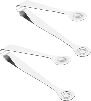 Alipis 5pcs Stainless Steel Food Tongs Snail Clip Heat Resistant Tweezers Kitchen Tongs for Serving Ice Round Head Clip for Charcuterie