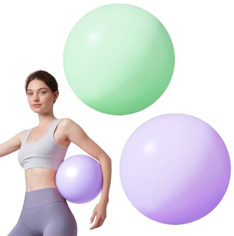 flintronic 25 cm mini pilatesboll, liten anti-bristande träningsboll för yoga, pilates, balans, sjukgymnastik, stretching och core-fitness – Inkluderar träningsguide för balansboll