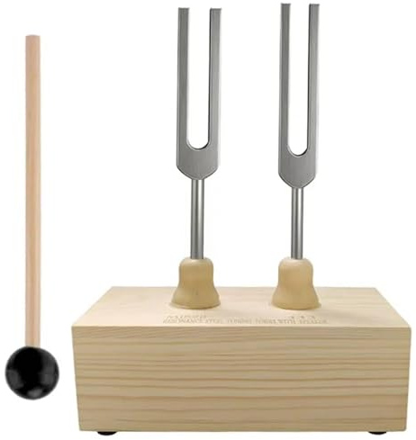 Horquillas de afinación de resonancia de 432 Hz 528 Hz para chakras, caja de resonancia de madera, herramienta de sonido para yoga y música duradera