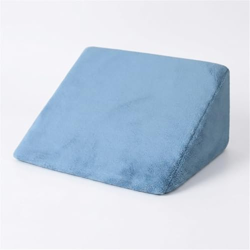 Supporto Laterale per Carrozzina Cuscino Posturale per Sedia a Rotelle Imbottitura in Spugna 4D per Supporto Schiena Braccia e Gambe Cuscino a Cuneo Ergonomico(Blue coral fleece 65 * 23 * 15cm)