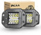 PICAA 2PCS 42W Flush Mount LED Light Pods Upgraded Spot Flood Combo Beam Driving Light LED Work Light Backup Light Reverse Light Grill Mount Light for Offroad 4x4 Truck SUV Jeep 12V 24V