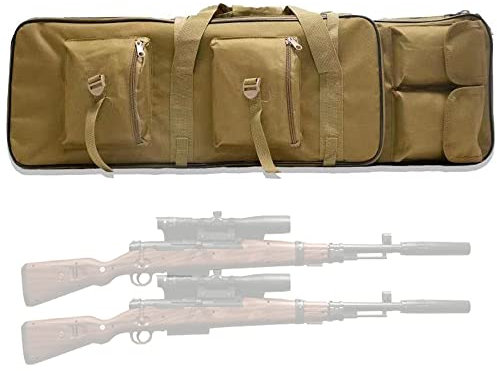 KLZUOPT Estuches para Rifles Estuches para Rifles Largos tácticos, Bolsa de Pistola Suave, Bolsos de Hombro de carabina Airsoft, Mochila de Transporte de Armas de Campo para Caza y Pesca