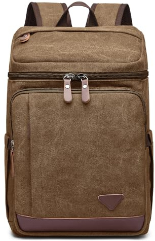 DORRISO Elegant män Laptop-ryggsäck Mode Reseryggsäck Pojke Skola Stor ryggsäck College-ryggsäck Passar 15,6 tums bärbar datorväska Vandring Företag Casual Semester Canvas Dagsäck