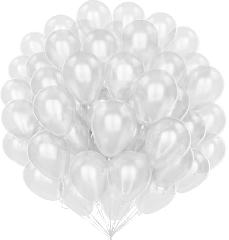 Unisun genomskinliga ballonger 100 st, 30 cm (12 tum) matta klara latexballonger pack för ballonger båge kit födelsedag bröllop baby shower karneval evenemang partydekorationer