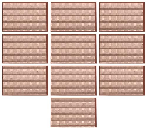 OTOTEC 10 Pezzi Scheda prototipo a faccia singola 64 mm x 95 mm PCB Scheda circuito in bachelite con foro a faccia singola per progetti elettronici di saldatura fai da te Circuito di prova pratico