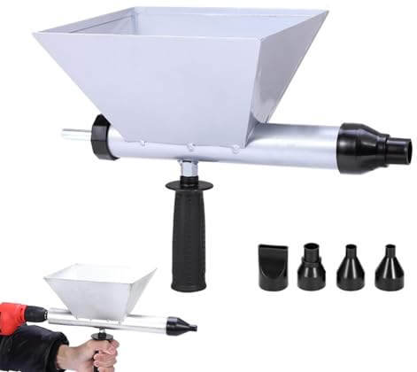 Misaakoeq Elektrisches Werkzeug zum Verfugen von Zementmörtel, Fugenmaschine | Mörtelspitzmaschine für Ziegel,Hochdruck-Leckstopp im Trichterdesign, Fugenmörtelapplikator mit 4 Düsen, elektrisches