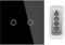LLVE Touch Remote Light Switch 2 Gang 1 Way 240V AC,Black Single Light Switch with Remote Control, Tempered Glass Panel with Led Lights, No Neutral Wire