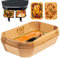 110 Stück 20,5x14cm Backpapier für Heißluftfritteuse mit Doppelkammer, Airfryer Zubehör, Liners kompatibel mit Ninja Dual/Double Stack, Antihaft Wasserdicht Ölfest Einwegschalen Luftfritteuse Liner