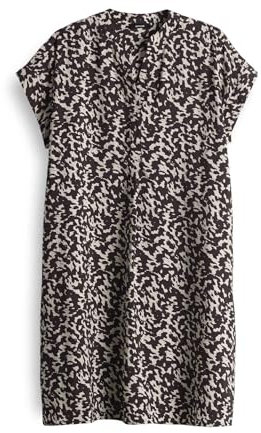 OPUS Damen Minikleid | Hemdblusenkleid WULARA Shadow aus Modalmix Midnight Brown, 38