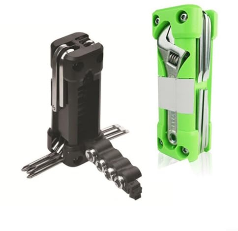 Ensemble d'outils de réparation multi-usages pour moto, clé à molette réglable en acier inoxydable, kit de tournevis à six pans creux pour le camping, les activités de plein air, clés réglables (noir)