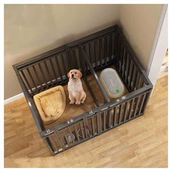 Recinzione pieghevole per cani, resistente, 9 pezzi, portatile, per esercizi per interni ed esterni, area giochi per cuccioli