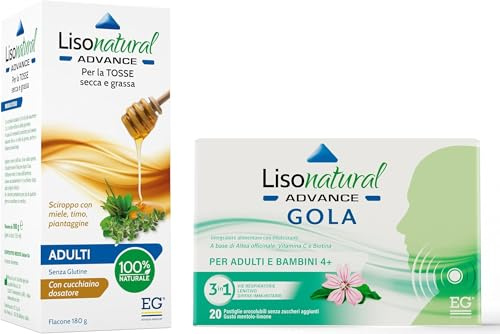 EG Lisonatural Advance Adulti | Tosse Secca e Grassa & EG Lisonatural Advance Gola | Dona Sollievo Alla Gola Secca o Irritata