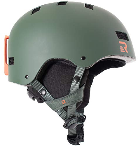 Retrospec Traverse H1 Ski & Snowboard Helmet, Convertible to Bike/Skate, Matte Forest Green, Small (51-55cm)