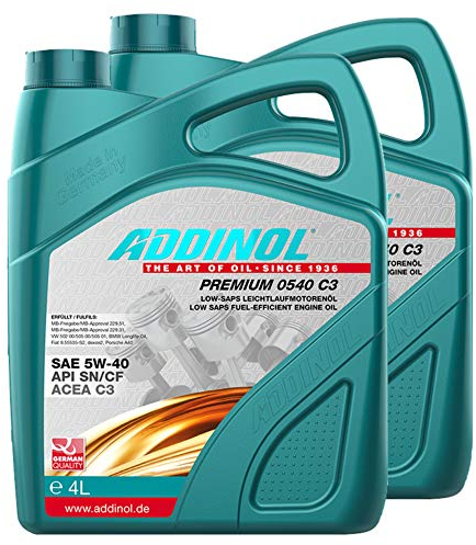 Addinol 2X Motoröl Motorenöl Motor Motoren Motor Oil Engine Oil Benzin Diesel 5W-40 Premium 5W40 C3 4L 72098025