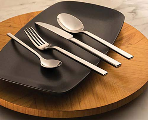 Fine Dine 764770 Lugano Lot de 12 fourchettes à gâteau en acier chromé 18/10 Diamètre 147 mm