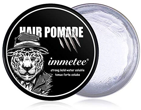 immetee Cire de coiffage, Crème de Modelage pour Cheveux, Pâte Coiffante Fixation Très Forte,Cire coiffante pour homme, fixation forte,Cire Coiffante Finition Mate,120g.(LIMPID)