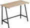 tectake® Schreibtisch im Industrie-Design, 100 x 50 x 77 cm, Kleiner Computertisch aus Holz + Metall, Bürotisch Wohn- und Arbeitszimmer, schwarzes Metallgestell - Industrial Holz hell, Eiche Sonoma