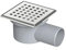 MAXIFLOW LEGAL 100x100mm Steel Grate Plastic Body Horizontal Outlet 50mm Square Floor Drain and Garden Drainage Grate