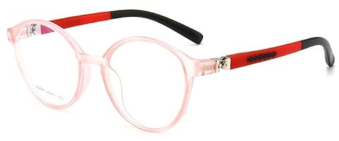 HOUSON Occhiali anti luce blu per bambini, lenti con filtro luce blu per computer, TV, per ragazze e ragazzi (età 5-10 anni), Colore: rosa., 45-17-115